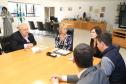 Secretária da Família e Desenvolvimento Social, Fernanda Richa, recebe Rafael Greca, prefeito de Curitiba, o vereador Pier Petruzziello e equipe da Central de Libras - Foto: Rogério Machado/SECS