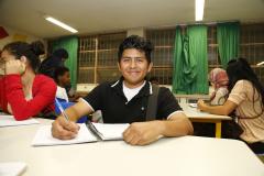 Secretaria Estadual de Educação do Paraná; Instituto de Educação Erasmo Piloto do Paraná, alunos estrangeiros matriculados no Celem tem aulas de português, na foto o aluno Israel Antonio Lopez da Nicaragua. 27-02-18. Foto: Hedeson Alves